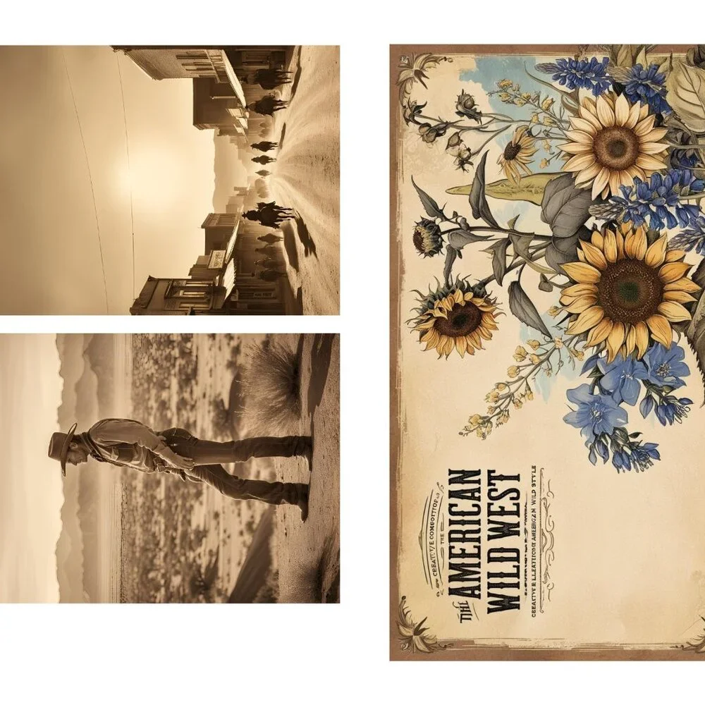 Junk Journal Western pages